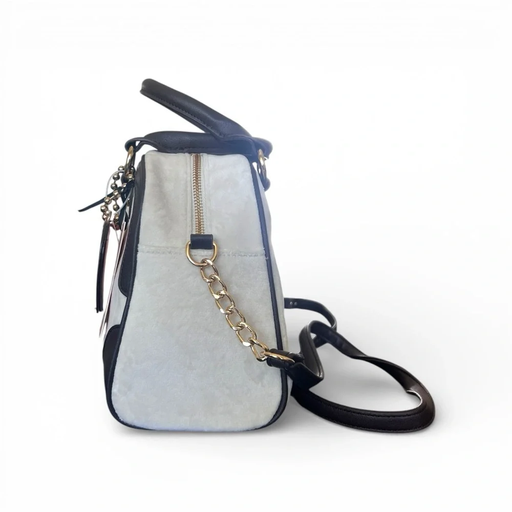 Juicy Couture Black and White crossbody Satchel bag  with Pink Accents